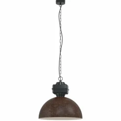 Lampes Industrielles-Luminaires Eglo Suspension Eglo ROCKINGHAM Brun, Noir, 1 lumière