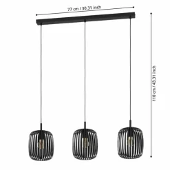 Luminaires Eglo Suspension Eglo ROMAZZINA Noir, 3 lumières* Suspensions