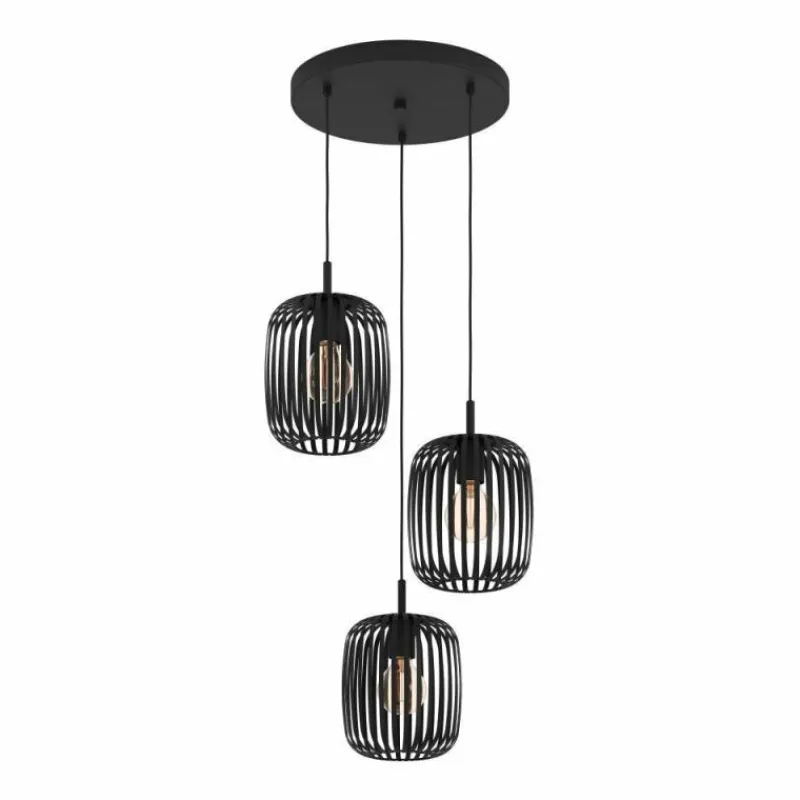 Luminaires Eglo Suspension Eglo ROMAZZINA Noir, 3 lumières* Suspensions
