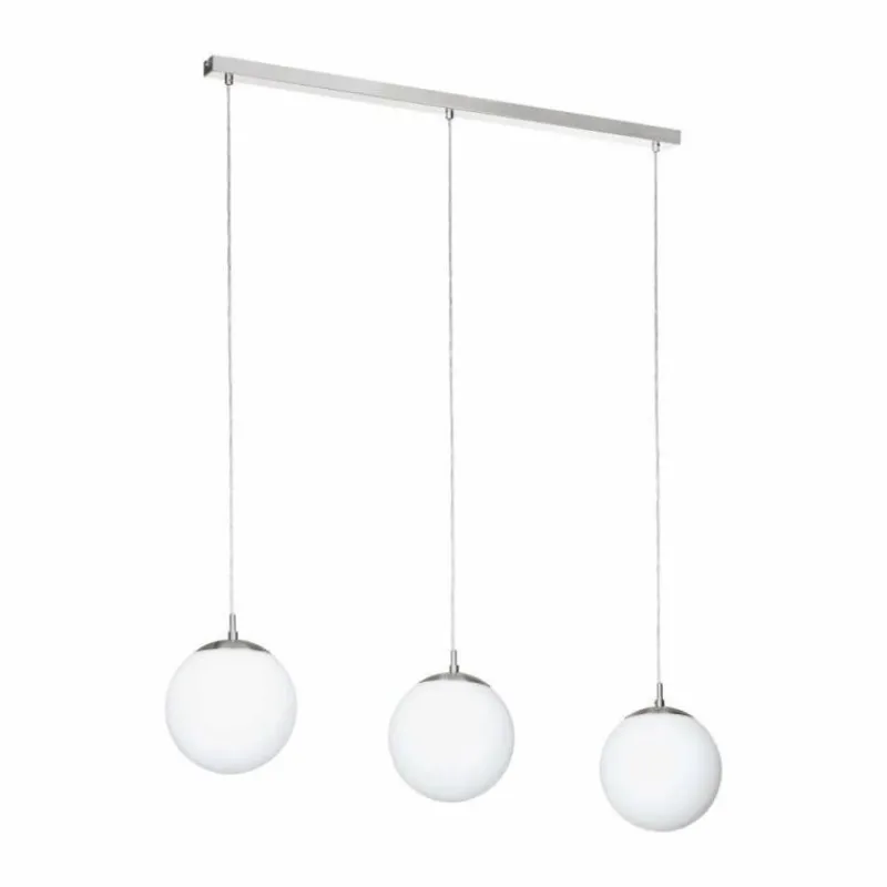 Luminaires Eglo Suspension Eglo RONDO Nickel mat, 3 lumières