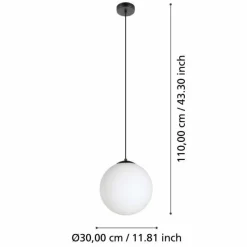 Luminaires Eglo Suspension Eglo RONDO Noir, 1 lumière
