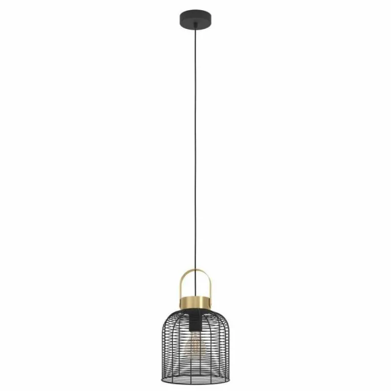 Luminaires Eglo Suspension Eglo ROUNDHAM Laiton, Noir, 1 lumière* Suspensions
