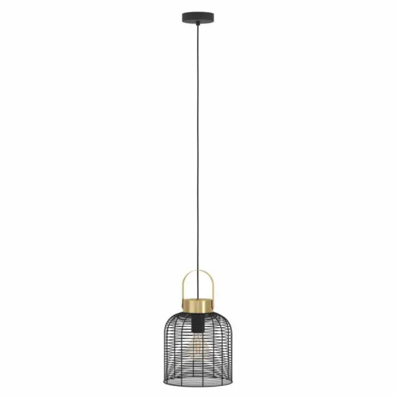 Luminaires Eglo Suspension Eglo ROUNDHAM Laiton, Noir, 1 lumière* Suspensions