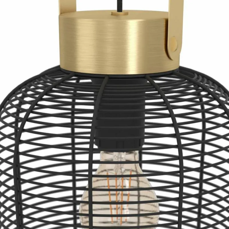 Luminaires Eglo Suspension Eglo ROUNDHAM Laiton, Noir, 1 lumière* Suspensions