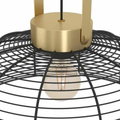 Luminaires Eglo Suspension Eglo ROUNDHAM Laiton, Noir, 1 lumière* Suspensions