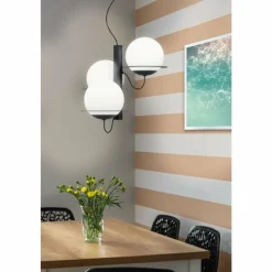 Luminaires Eglo Suspension EGLO SABALETE Noir, 3 lumières