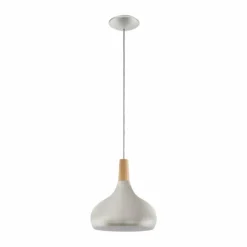 Luminaires Scandinaves-Luminaires Eglo Suspension Eglo SABINAR Acier inoxydable, Argenté, 1 lumière