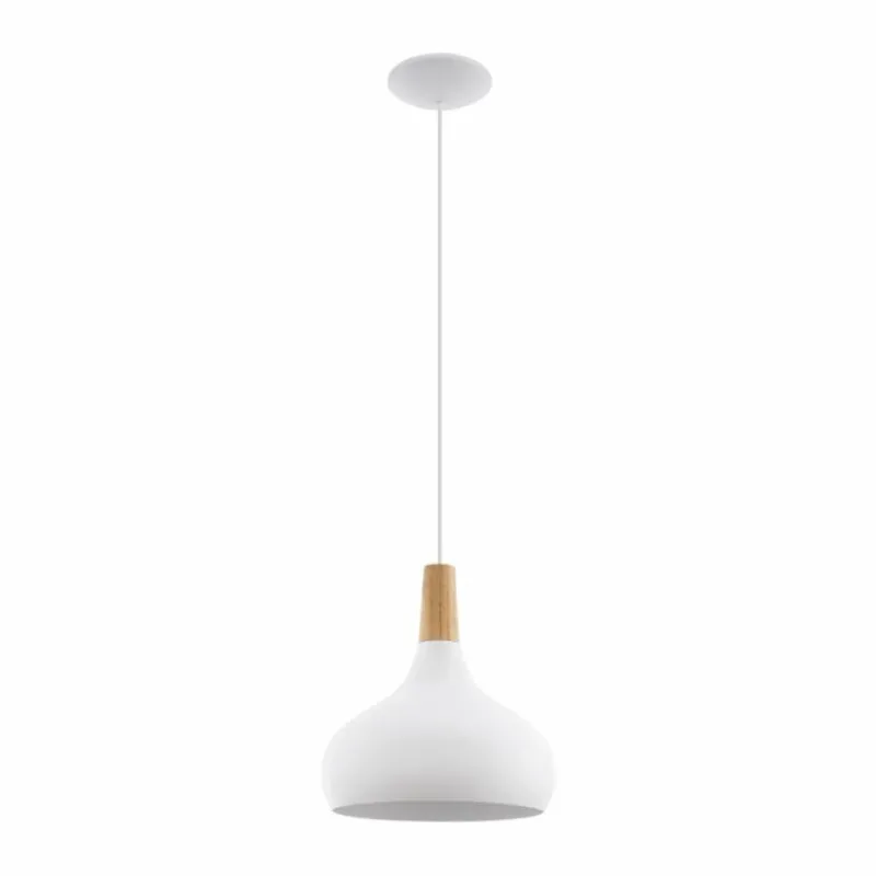 Luminaires Scandinaves-Luminaires Eglo Suspension Eglo SABINAR Blanc, 1 lumière