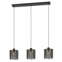 Luminaires Eglo Suspension Eglo SEGOVIA Noir, 3 lumières* Suspensions