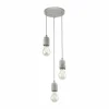 Lampes Vintages & Rétros-Luminaires Eglo Suspension Eglo SILVARES Gris, 3 lumières