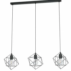 Luminaires Eglo Suspension Eglo STRAITON Noir, 3 lumières* Suspensions