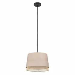 Style Boho-Chic-Luminaires Eglo Suspension Eglo TABLEY Noir, 1 lumière