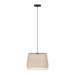 Style Boho-Chic-Luminaires Eglo Suspension Eglo TABLEY Noir, 1 lumière