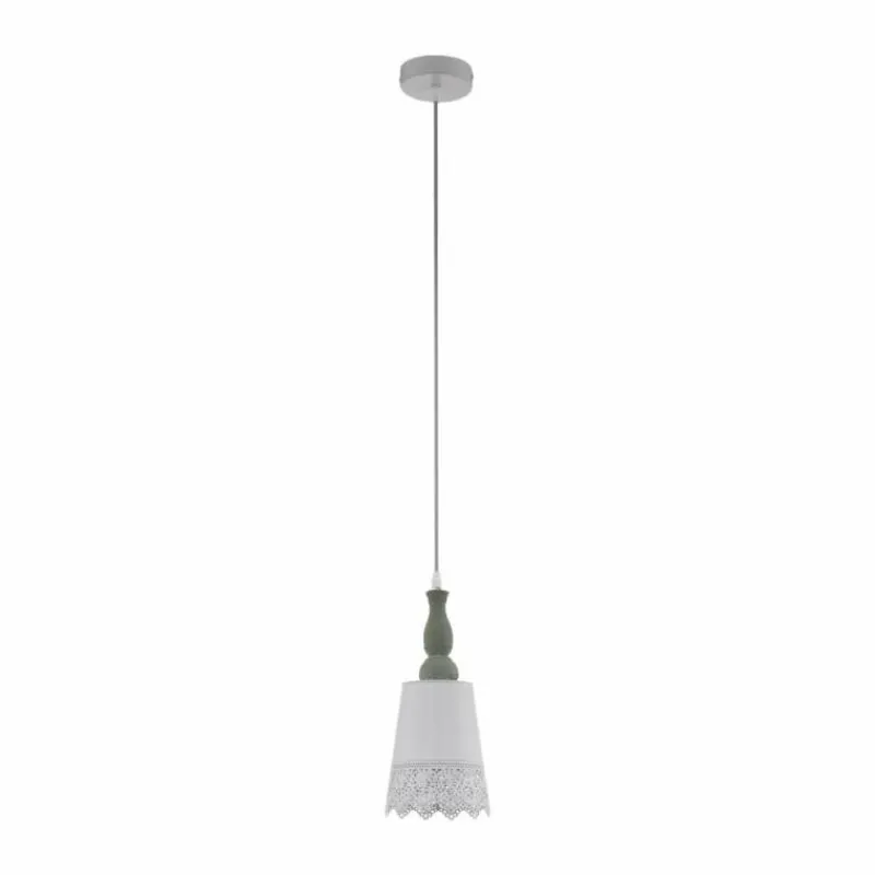 Lampes Industrielles-Luminaires Eglo Suspension EGLO TALBOT Gris, Blanc, 1 lumière