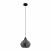 Suspension Verre Fumé-Luminaires Eglo Suspension Eglo TAMALLAT Noir, 1 lumière