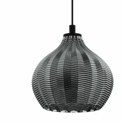 Suspension Verre Fumé-Luminaires Eglo Suspension Eglo TAMALLAT Noir, 1 lumière