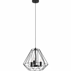 Lampes Industrielles-Luminaires Eglo Suspension Eglo TARLE Noir, 3 lumières