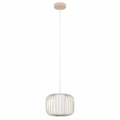 Lampes En Tissu-Luminaires Eglo Suspension Eglo TERRAROSA Sable, 1 lumière