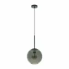 Suspension Verre Fumé-Luminaires Eglo Suspension Eglo TINDARI Nickel mat, 1 lumière