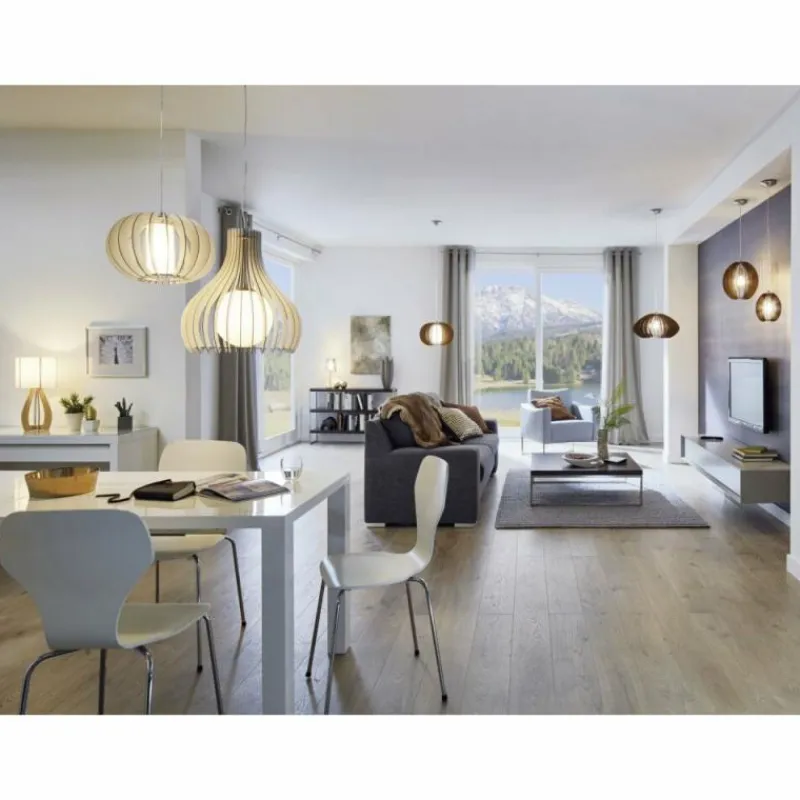 Luminaires Eglo Suspension Eglo TINDORI Nickel mat, 1 lumière