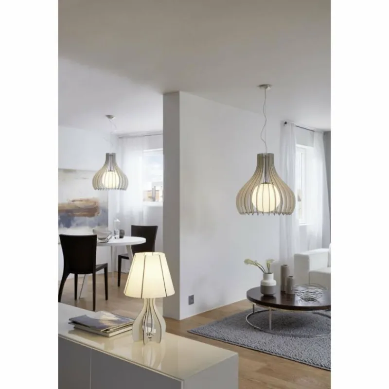 Luminaires Eglo Suspension Eglo TINDORI Nickel mat, 1 lumière