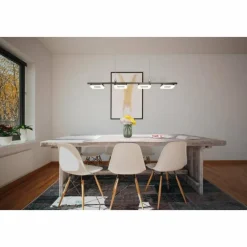 Luminaires Eglo Suspension Eglo TORRETTA LED Nickel mat, 4 lumières* Éclairage Led