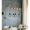 Style Boho-Chic-Luminaires Eglo Suspension Eglo TOWNSHEND Écru, Noir, 4 lumières