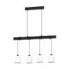 Lampes En Tissu-Luminaires Eglo Suspension Eglo TOWNSHEND Noir, 4 lumières