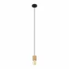 Lampes En Bois-Luminaires Eglo Suspension Eglo TURIALDO Brun, Noir, 1 lumière