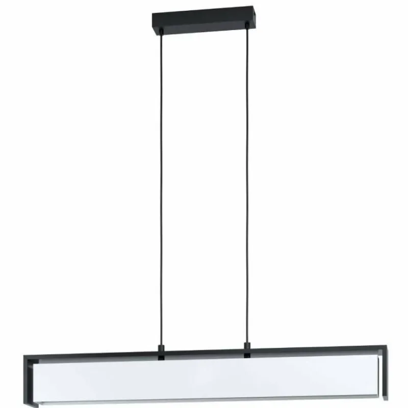 Luminaires Eglo Suspension Eglo VALDELAGRANO-Z LED Noir, 1 lumière, Changeur de couleurs