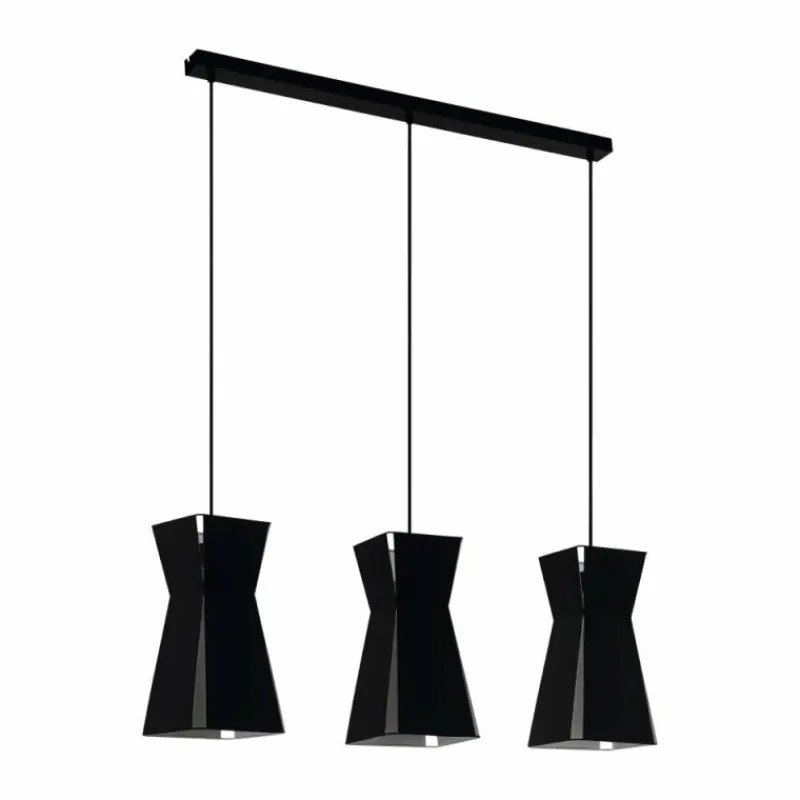 Luminaires Eglo Suspension Eglo VALECROSIA Noir, Blanc, 3 lumières* Suspensions