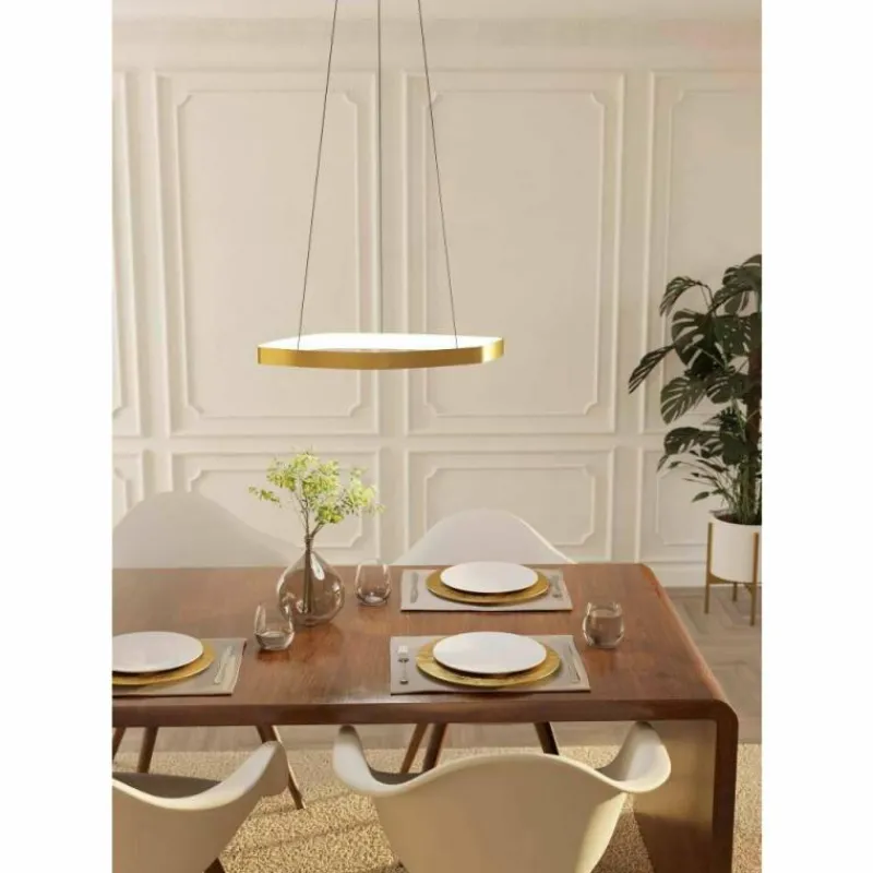 Luminaires Eglo Suspension Eglo VALLEROSA LED Laiton, 1 lumière* Éclairage Led