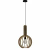 Lampes En Bois-Luminaires Eglo Suspension Eglo VELASCO Noir, 1 lumière