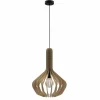 Lampes En Bois-Luminaires Eglo Suspension Eglo VELASCO Noir, 1 lumière
