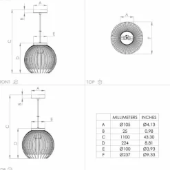 Lampes Dorées-Luminaires Eglo Suspension Eglo VENEZUELA Noir, 1 lumière