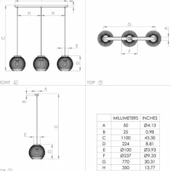 Lampes Dorées-Luminaires Eglo Suspension Eglo VENEZUELA Or, Noir, 3 lumières