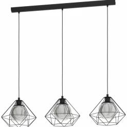 Luminaires Eglo Suspension Eglo VERNHAM Noir, 3 lumières