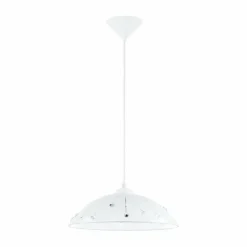 Luminaires Scandinaves-Luminaires Eglo Suspension Eglo VETRO Aspect cristal, Blanc, 1 lumière