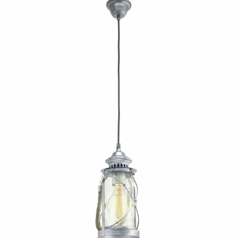 Luminaires Eglo Suspension Eglo VINTAGE Brun foncé, Argenté, 1 lumière
