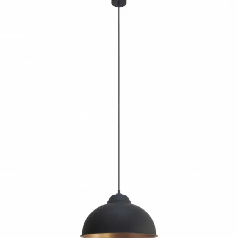 Luminaires Scandinaves-Luminaires Eglo Suspension Eglo VINTAGE Cuivre, Noir, 1 lumière