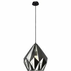 Lampes Vintages & Rétros-Luminaires Eglo Suspension Eglo VINTAGE Noir, Argenté, 1 lumière