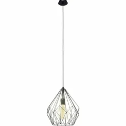 Lampes Vintages & Rétros-Luminaires Eglo Suspension Eglo VINTAGE Noir, 1 lumière