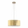 Lampes En Tissu-Luminaires Eglo Suspension Eglo VISERBELLA Champagne, 3 lumières