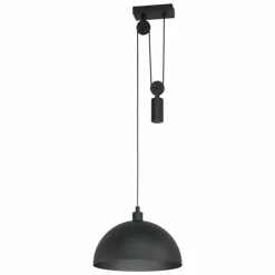 Lampes Industrielles-Luminaires Eglo Suspension Eglo WINKWORTH Noir, 1 lumière
