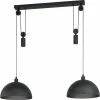 Lampes Industrielles-Luminaires Eglo Suspension Eglo WINKWORTH Noir, 2 lumières