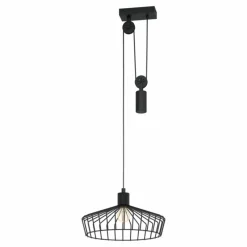 Lampes Industrielles-Luminaires Eglo Suspension Eglo WINKWORTH Noir, 1 lumière