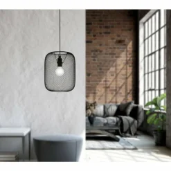 Luminaires Eglo Suspension Eglo WRINGTON Noir, 1 lumière* Suspensions