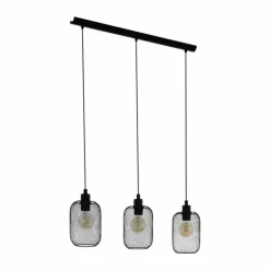 Luminaires Eglo Suspension Eglo WRINGTON Noir, 3 lumières* Suspensions