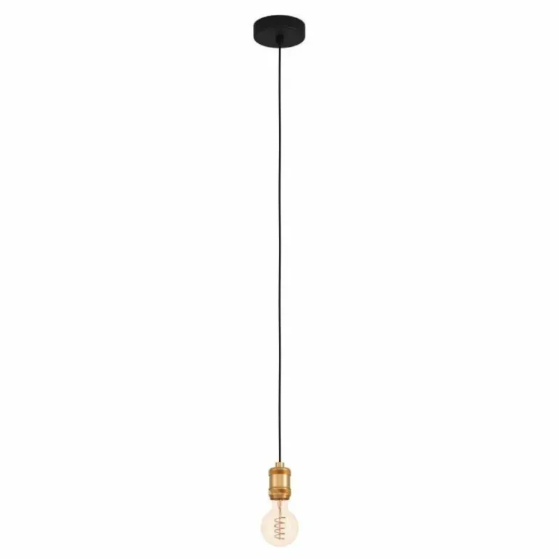 Luminaires Eglo Suspension Eglo YORTH Laiton, Noir, 1 lumière* Suspensions