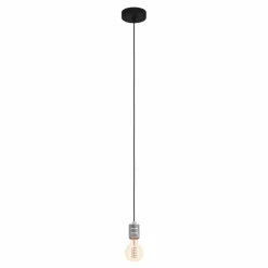 Luminaires Eglo Suspension Eglo YORTH Noir, Argenté, 1 lumière* Suspensions